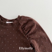 韓国子供服 / 26Autumn / ELLY MOLLY / ジゼルドットシャーリングＴシャツ / 秋服 *5~15*