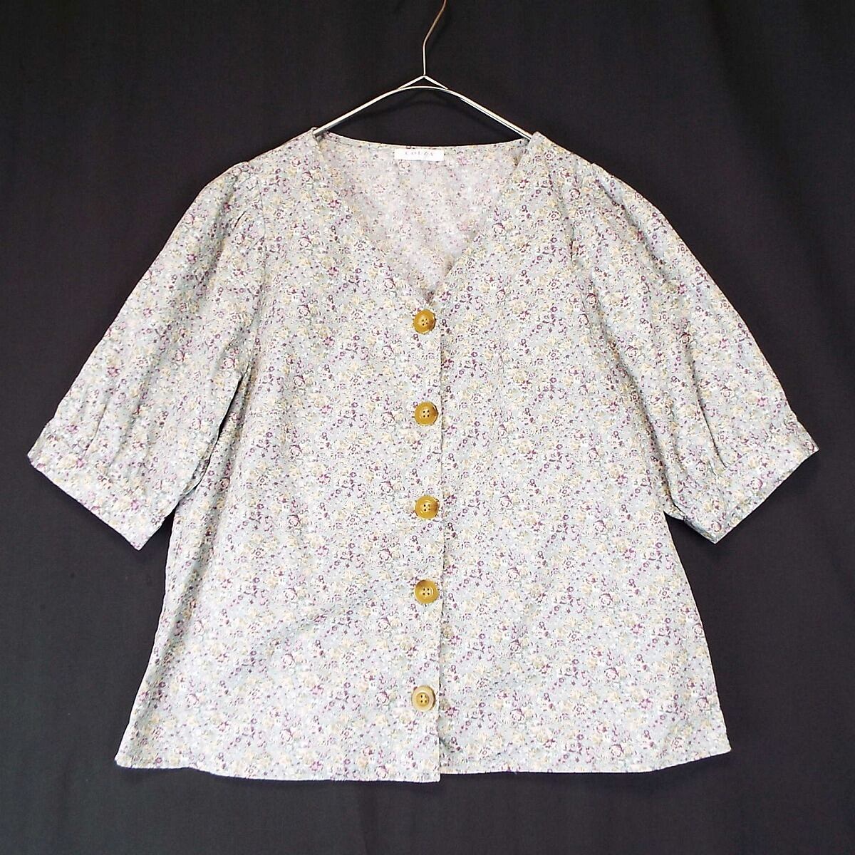 LANVIN 90s イタリア製 ボタニカル柄 ポロシャツ vintage LANVIN 柄