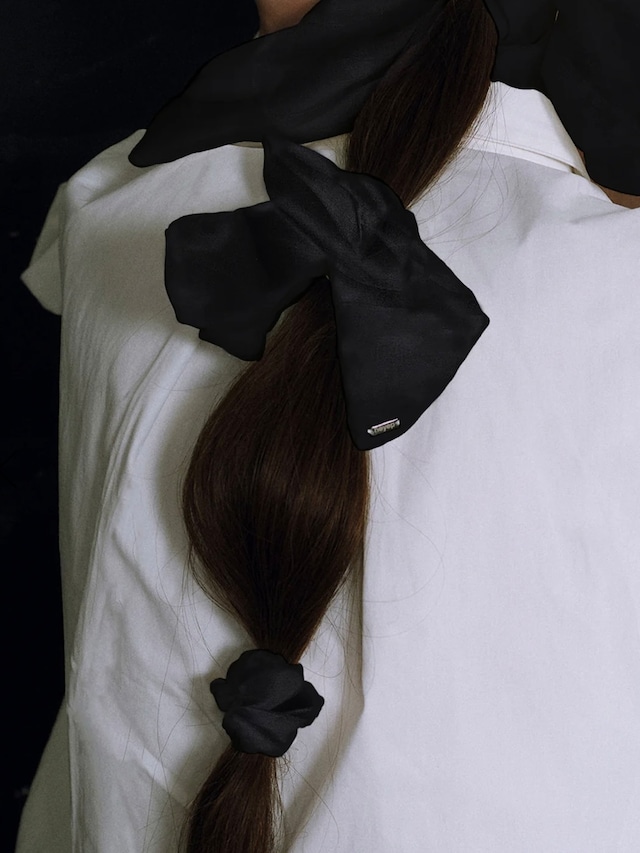 heyep へイップ  / Silk Square Medium Scrunchie / シュシュ