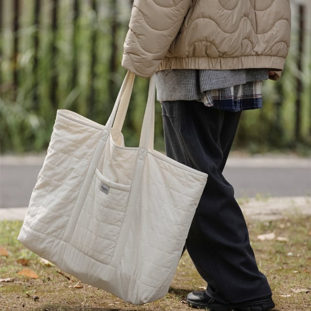 予約販売】トートバッグ キルティング 大容量 レザー メンズ シンプル