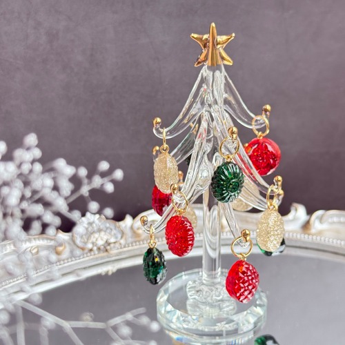 レジンドロップのクリスマスガラスツリー　クリスマスインテリア