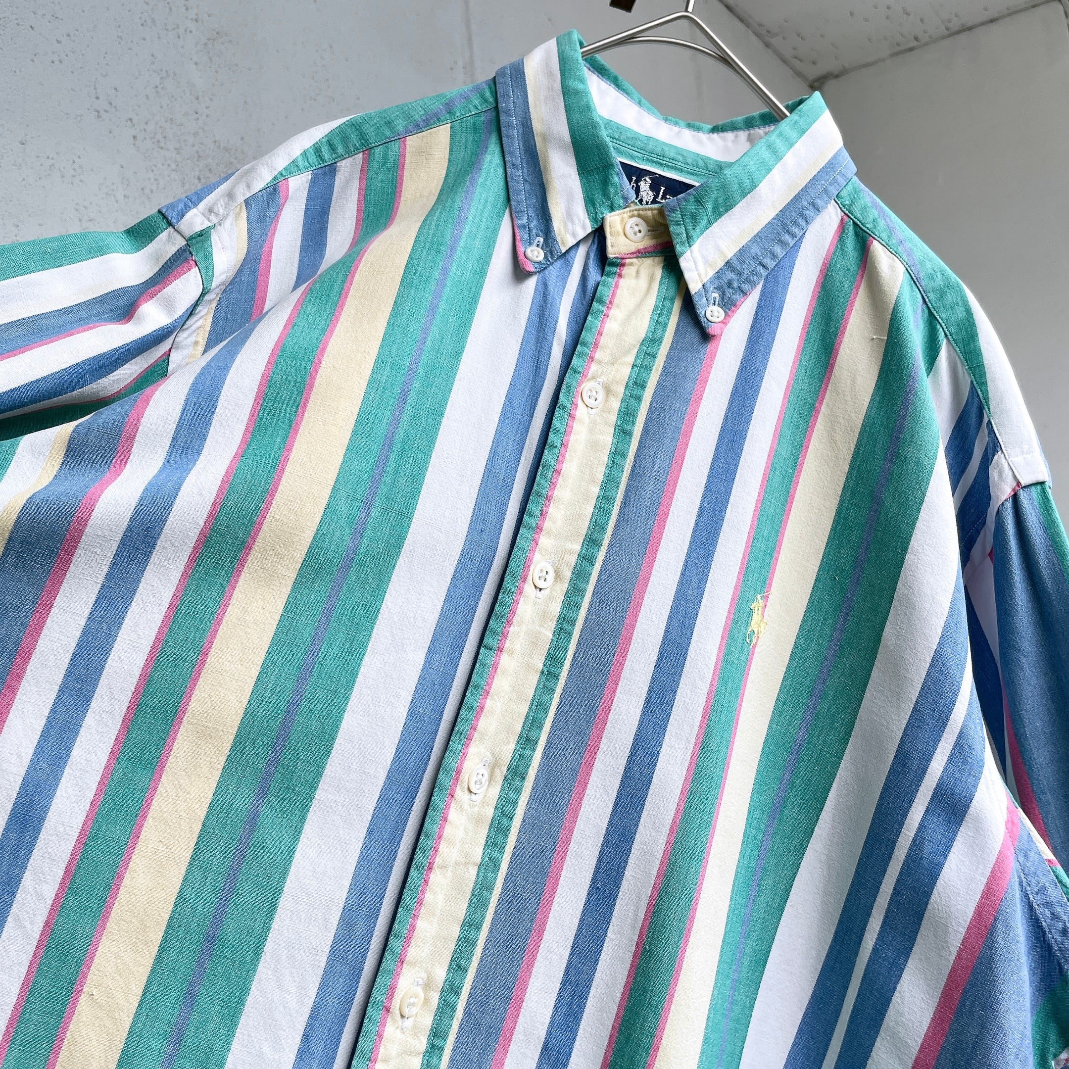 Ralph Lauren mulch pastel color cotton stripe shirt