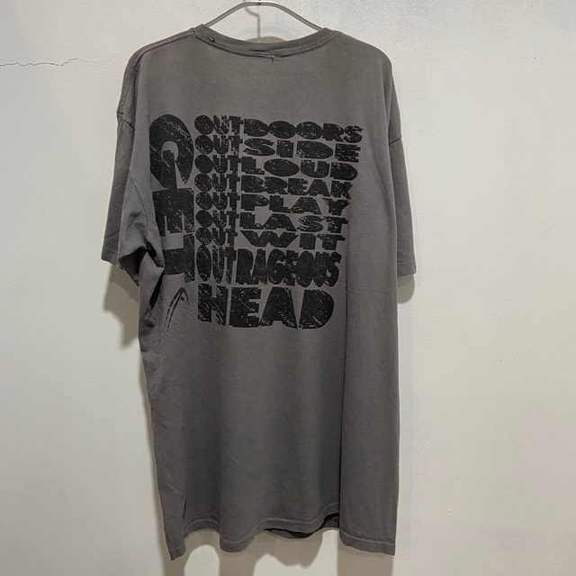 『送料無料』90s HEADヘッド　両面プリントTシャツ　ロゴ　グレー