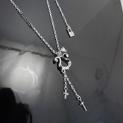 RHYTHMIC HORSESHOE LARGE with CROSSES NECKLACE #1 with GODSIZE® I.D. TAG / リズミックホースシュー・L ウィズ クロス #1ネックレス ゴッドサイズ® I.D.タグ