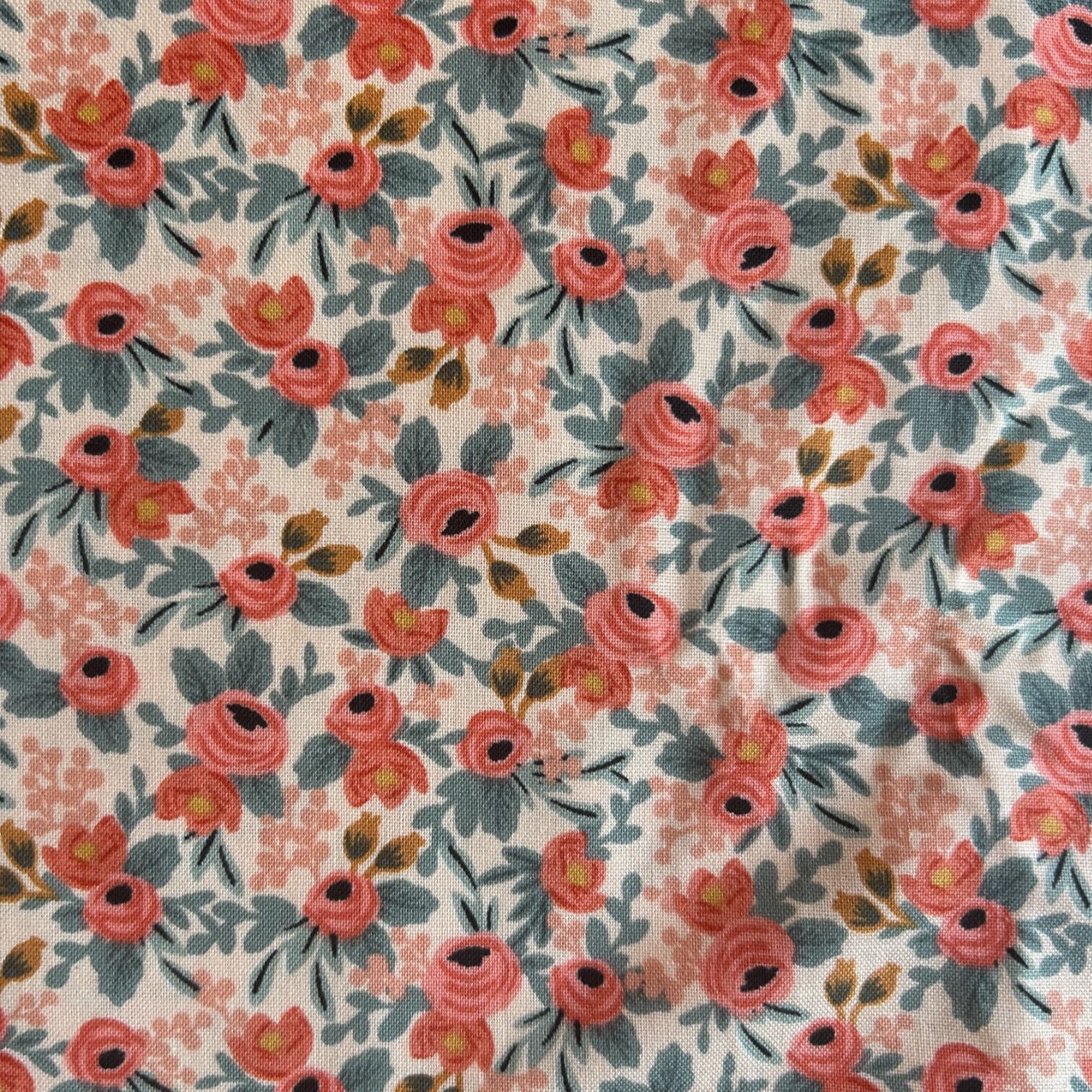 〖生地巾110cm ×1m〗Fabric -Rose Pink【Rifle paper,co】ライフルペーパー生地