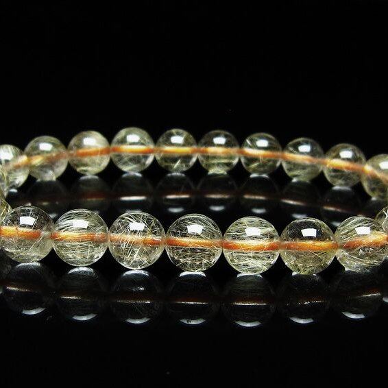 ルチルクォーツ ブレスレット 8mm タイチンルチル ブレスレット メール便可 [M便 1/10] 111-49177