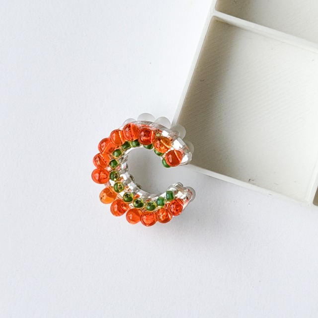 puzzle ring ear cuff 'bicolor' [02]