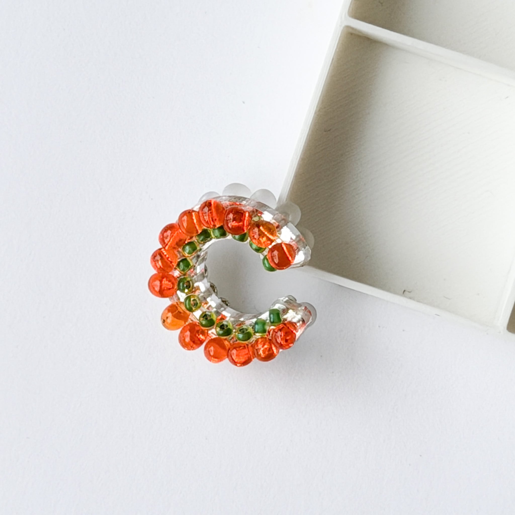 puzzle ring ear cuff 'bicolor' [02]