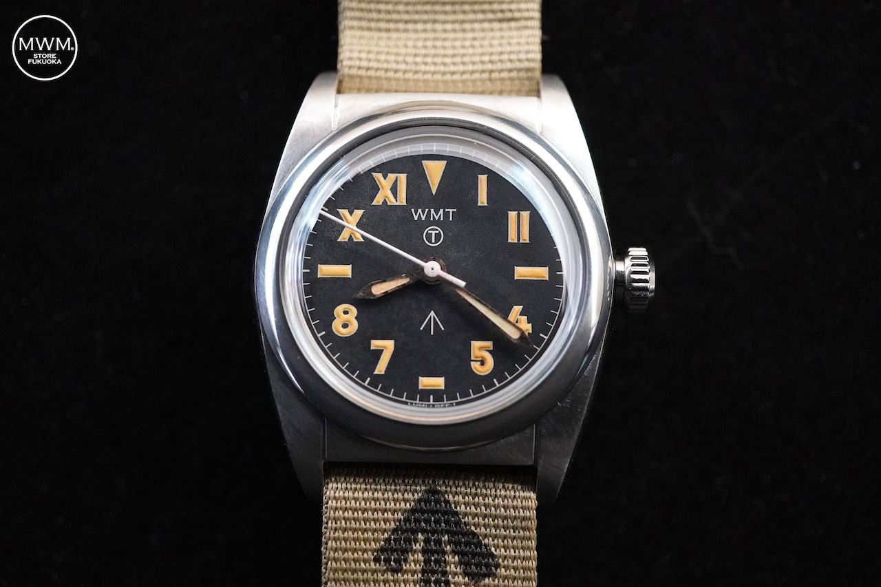 WMT WATCHES Mil-W15 Aged with Khaki Broad Arrow Strap