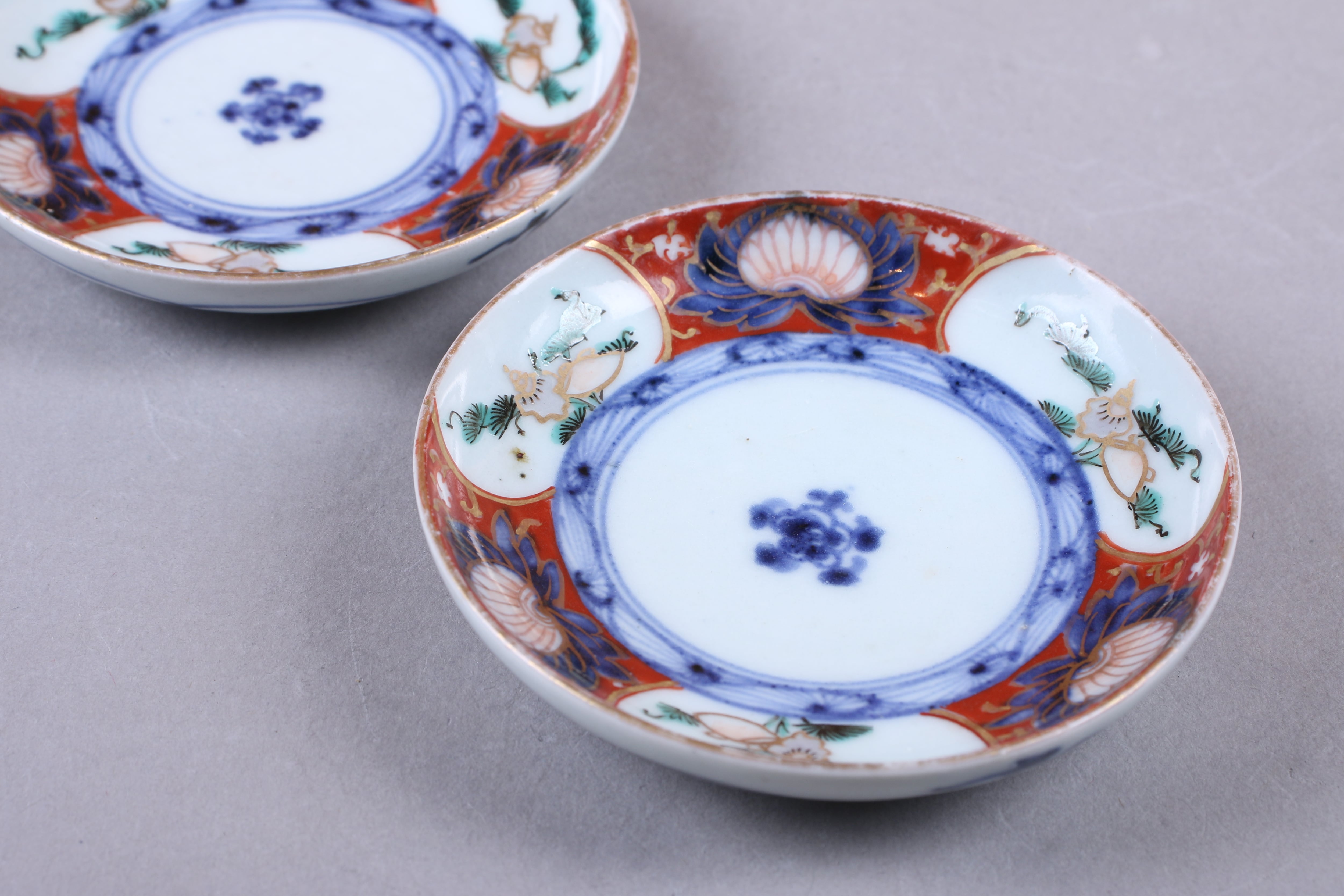 s414b 古伊万里 色絵 豆皿 5枚 豆皿/small plate less than 10cm | (有)新原美術