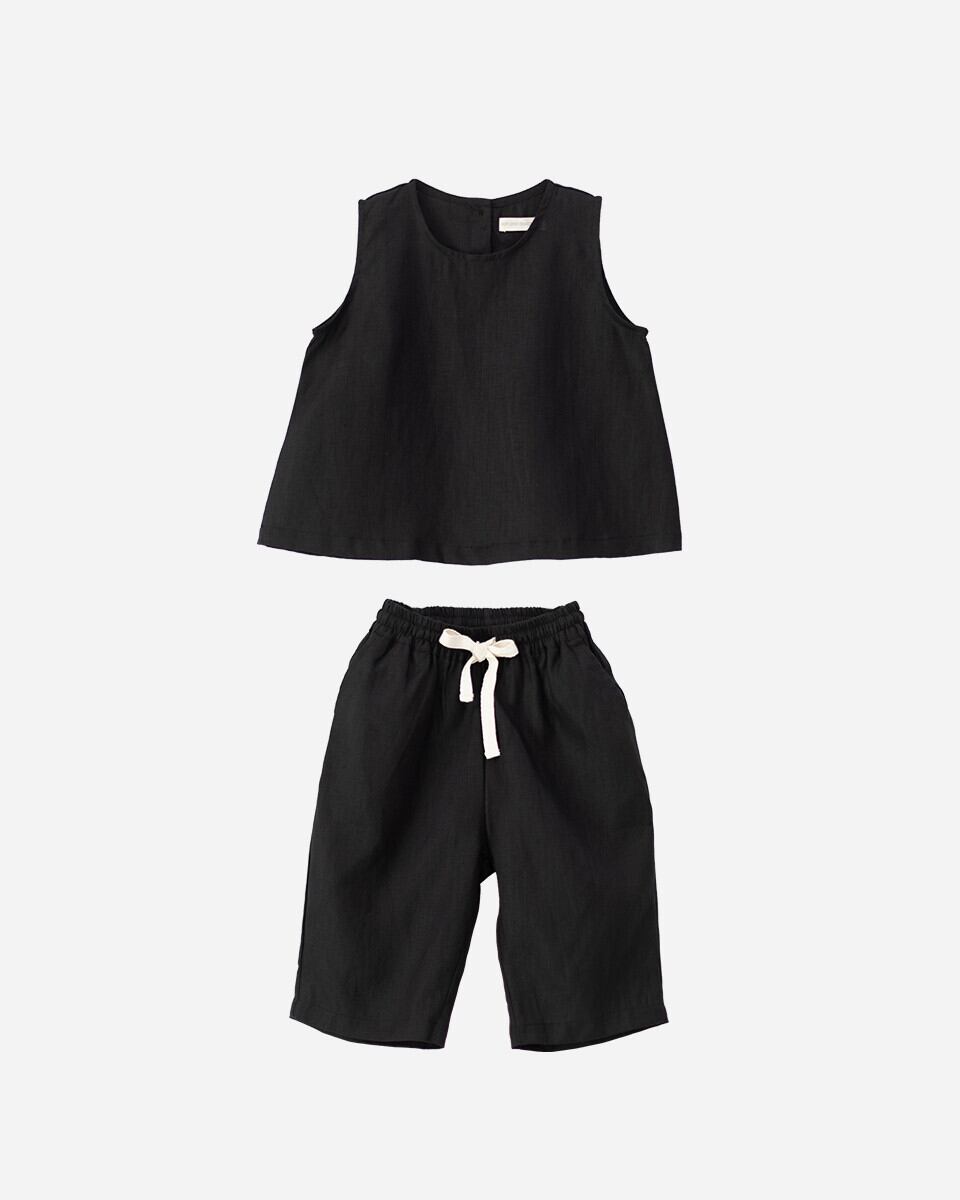【受注生産・送料無料】son and daughter / Koa Linen Sets - Black