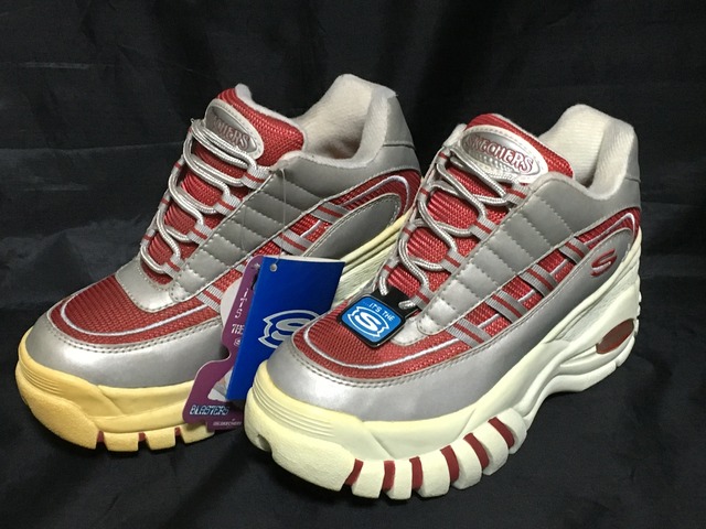 SKECHERS（スケッチャーズ） SKL7803/SLRD 7 24cm シルバー/レッド❺