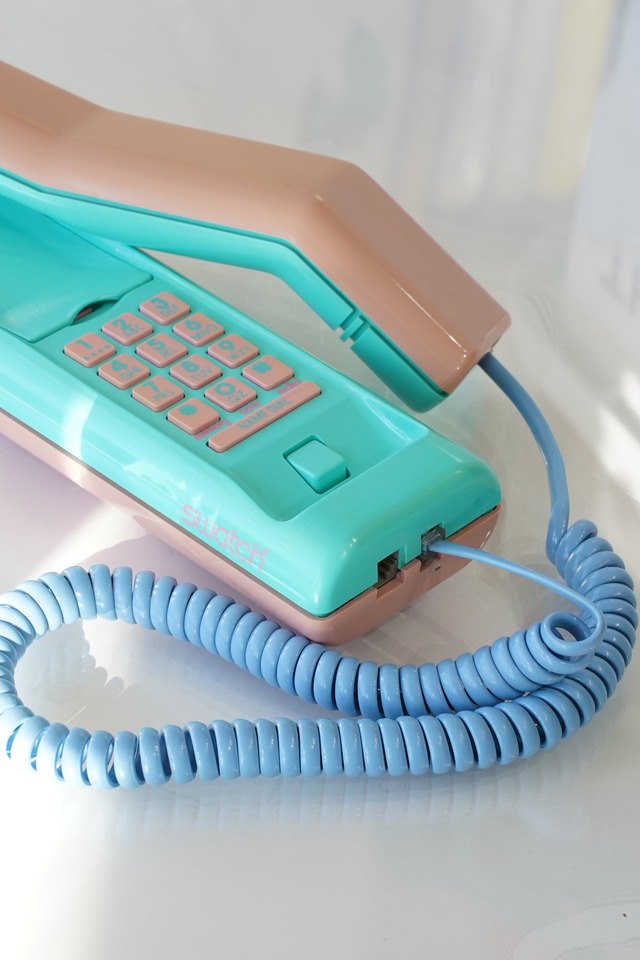 SWATCH（スウォッチ）Twin Phone ET-3026｜1989年製 80s ビンテージ 固定電話 メンフィス風【動作品】