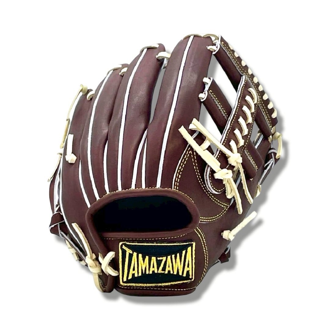 【硬式】玉澤 内野グローブ DELUXE TUG-05DX Vクロスウェブ(本体:ショコラブラウン 紐:キャメル)