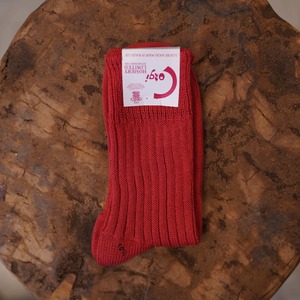 Corgi(コーギー) "Heavy Weight Cotton Rib Socks" SHORT -Brick-