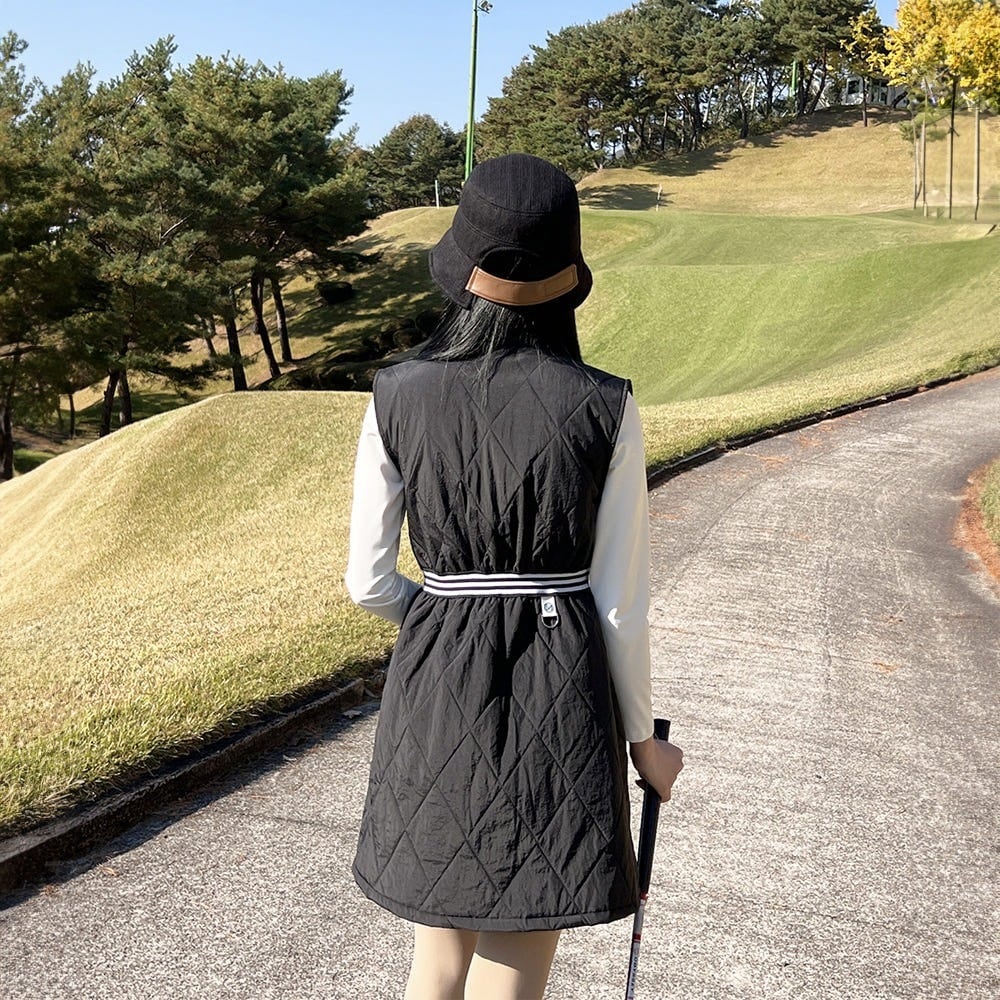 2WAYキルティングロングベストワンピース | Festa Golf