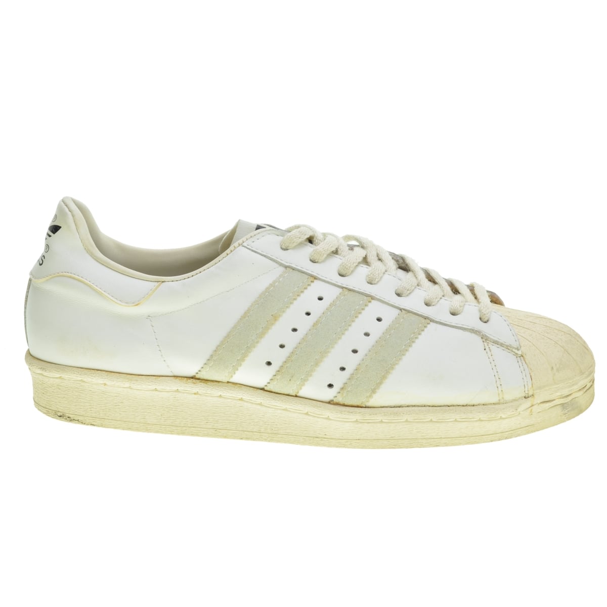 adidas アディダス SUPERSTAR スーパースター 単色ベロ フランス製 vintage ヴィンテージ 80s ホワイト 白 サイズ：US8.5 26.5cm スニーカー 【メンズ】