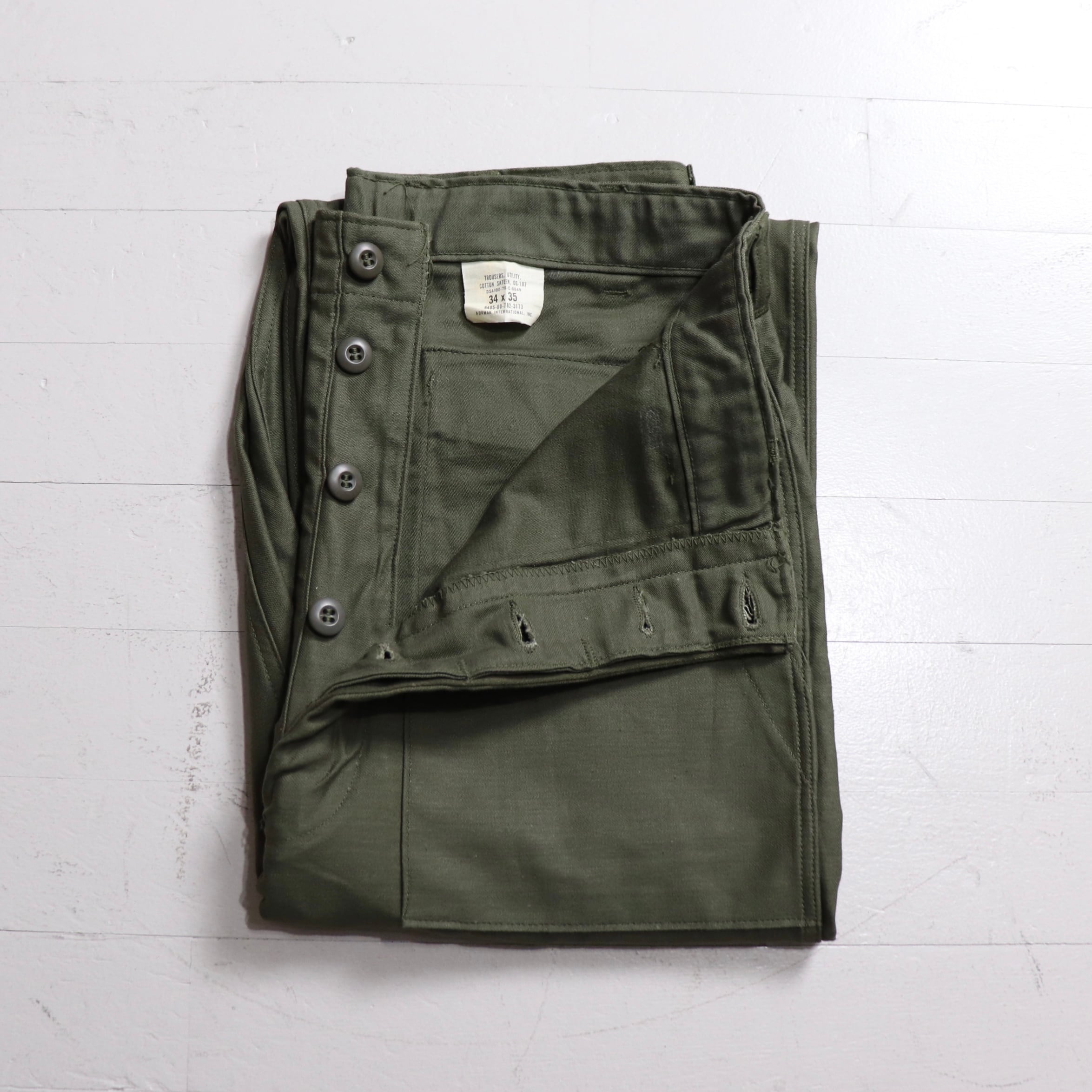 1970s U.S.ARMY ベイカーパンツ コットンサテン W34L30 C716 | ROGER'S used clothing - ロジャース  - powered by BASE