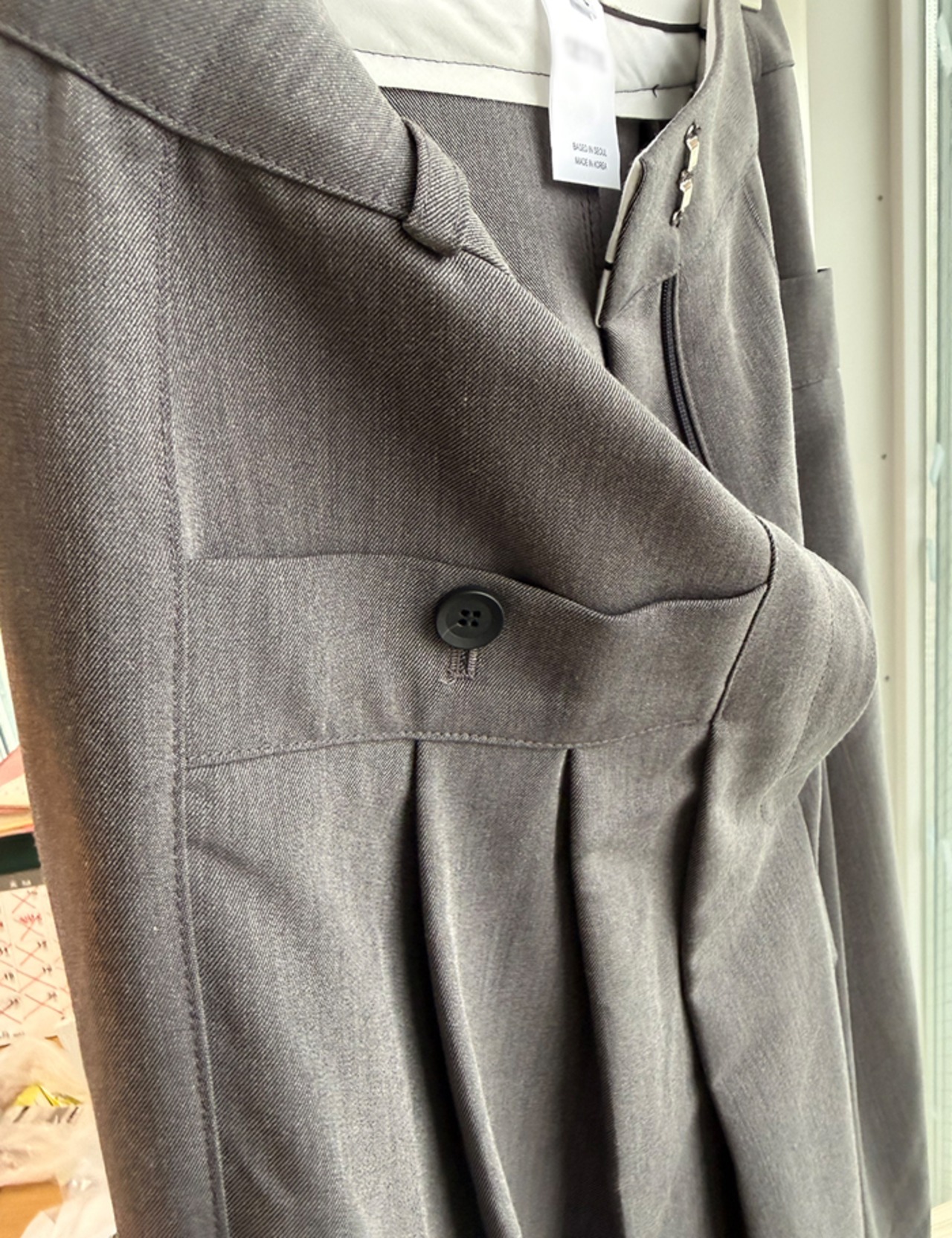 【新作5％OFF・3日間】Pocket Pin-tuck Slacks_2colors