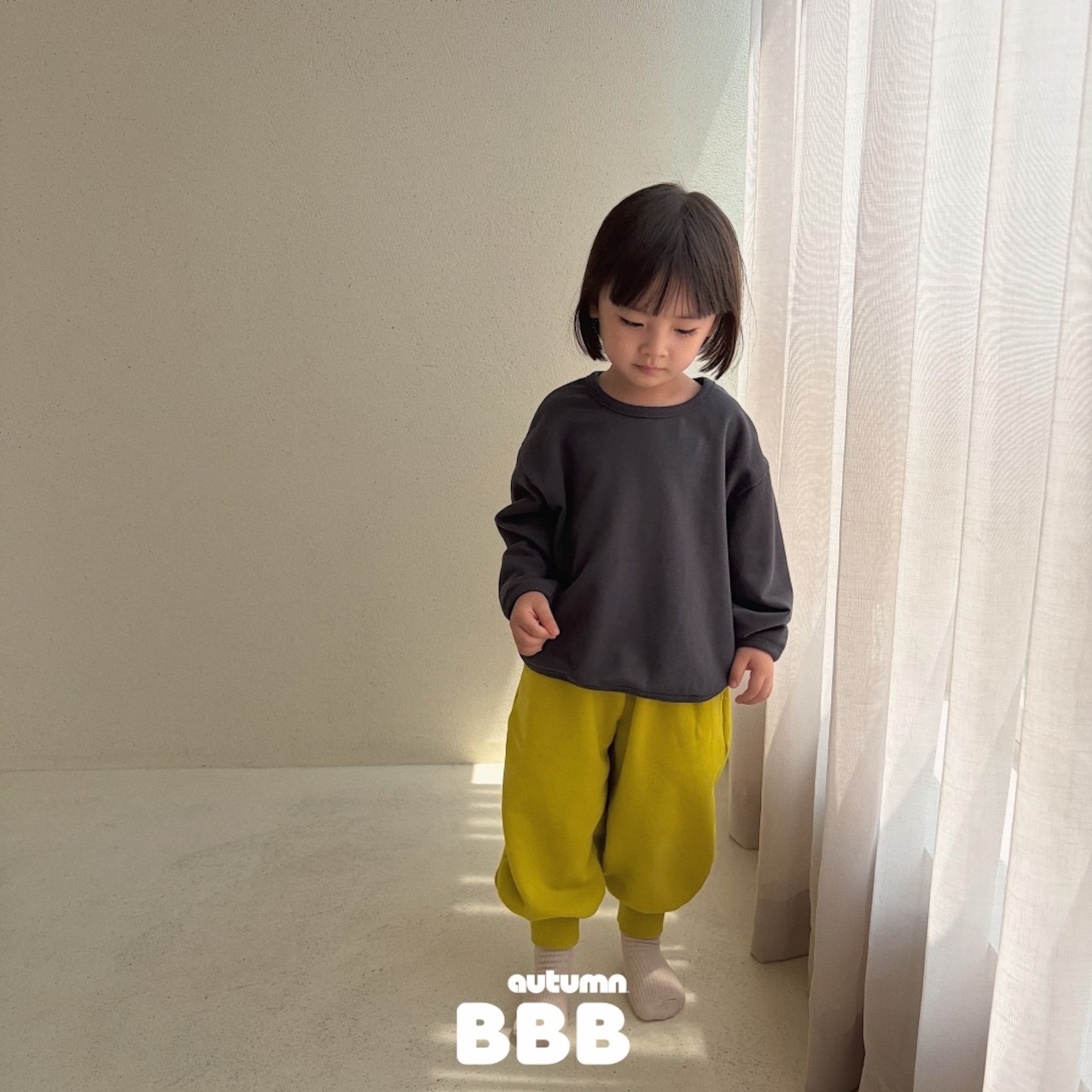 韓国子供服 / 26Autumn / 〖取寄〗BBB / パンパン無地Tシャツ / ユニセックス / キッズ服 *XXS~XL*
