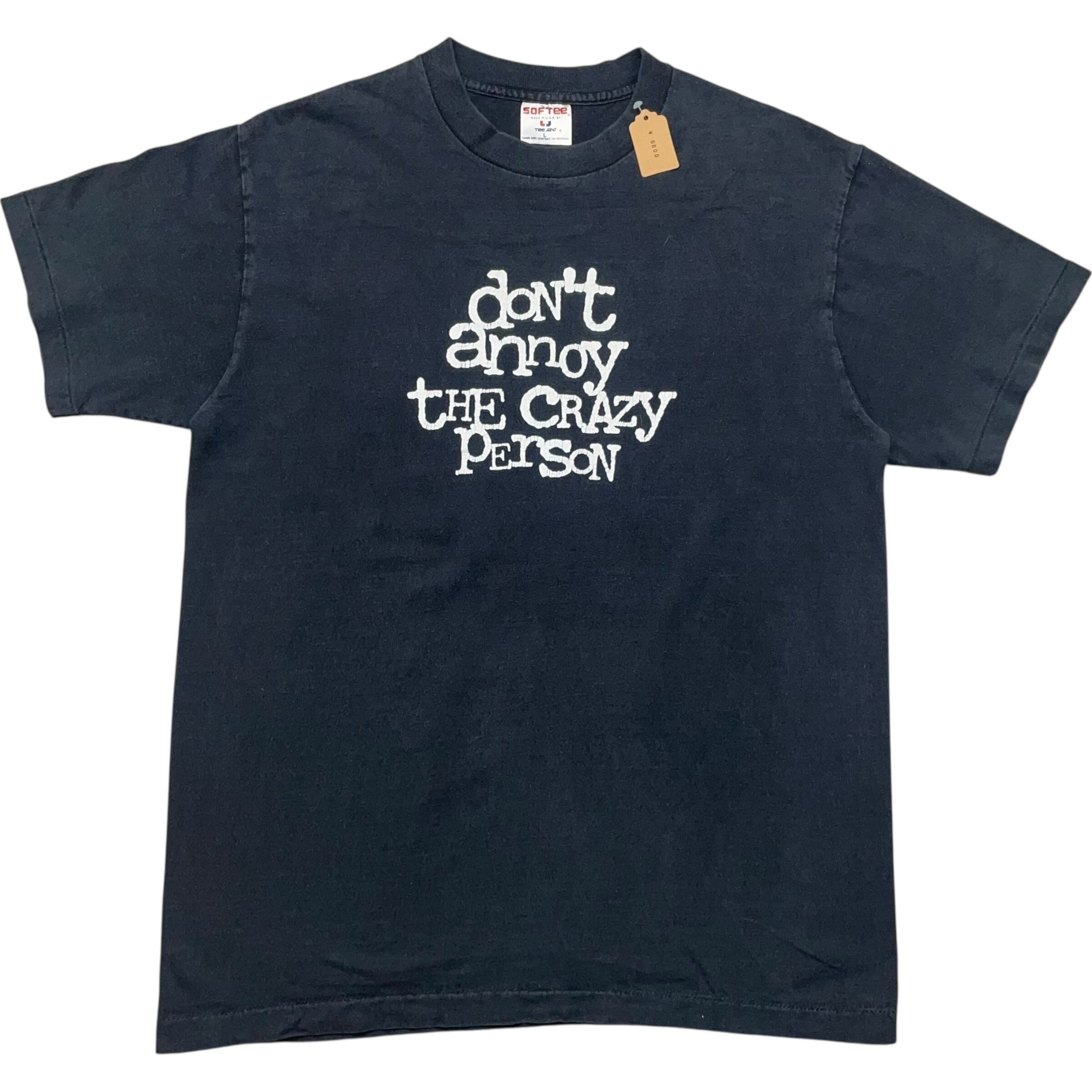 《L》SOF Tee Tシャツ メッセージ フロントプリント シングルステッチ USA製 90年代 vintage no.8681