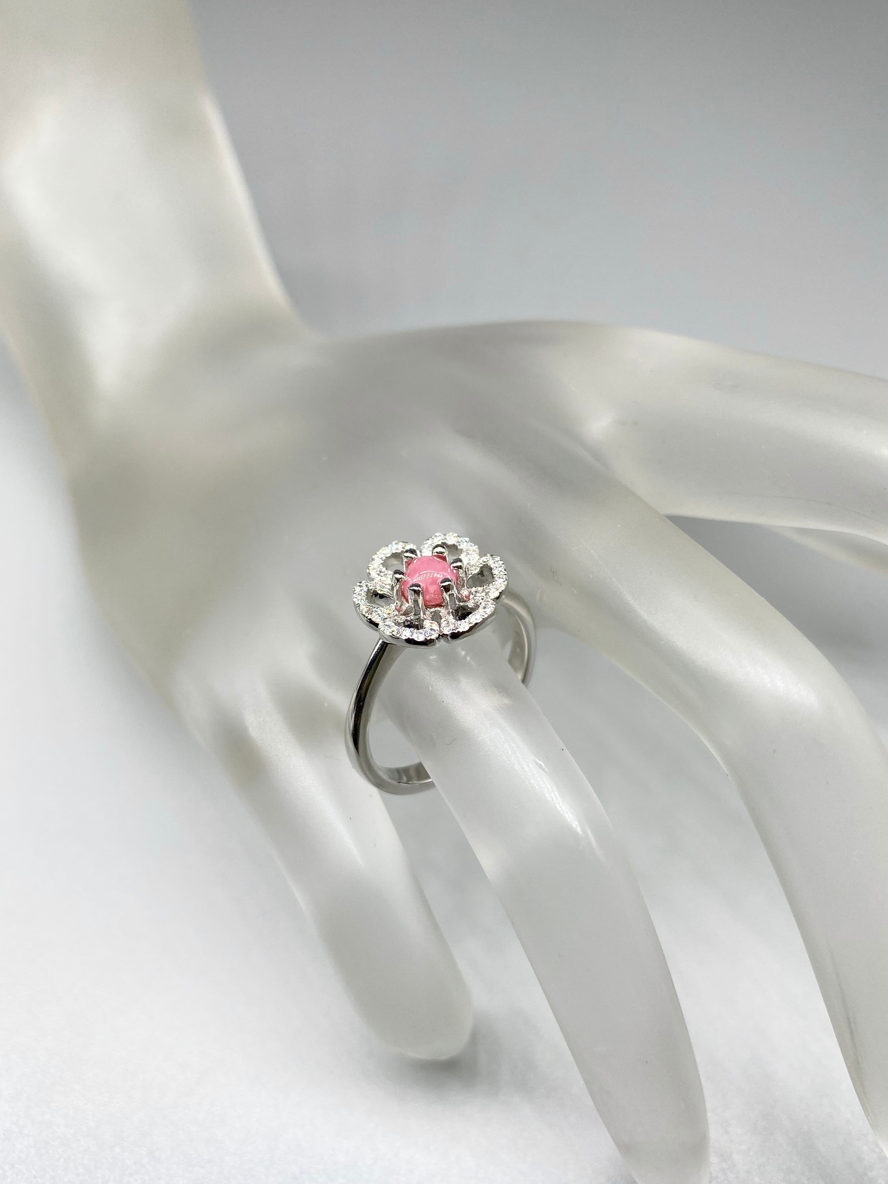 コンクパール 0.46ct / ダイヤモンド 計0.21ct Pt900 リング 12号