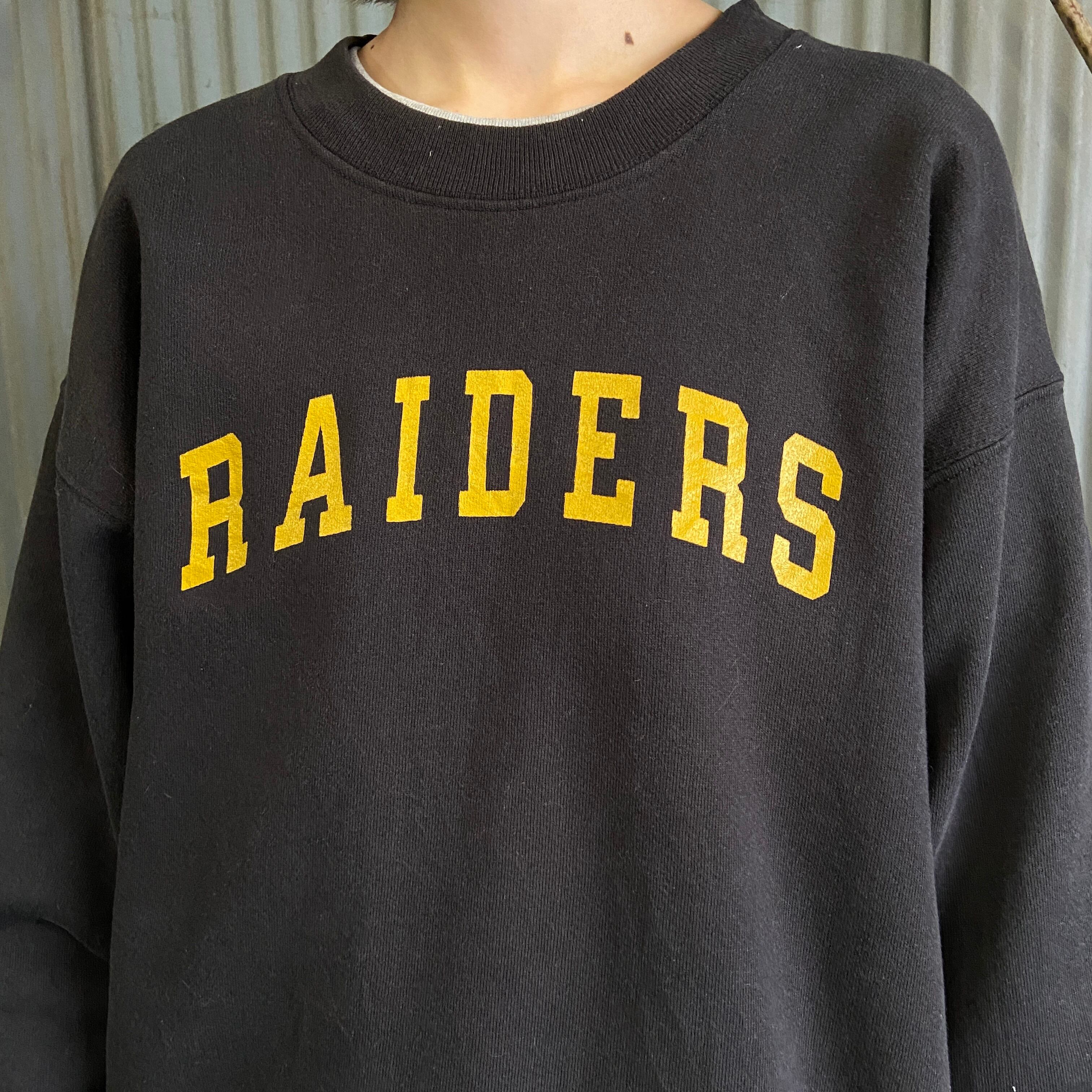 RAIDERS スウェット 90s 黒 NFL レイダース ビンテージ アメフト 90s