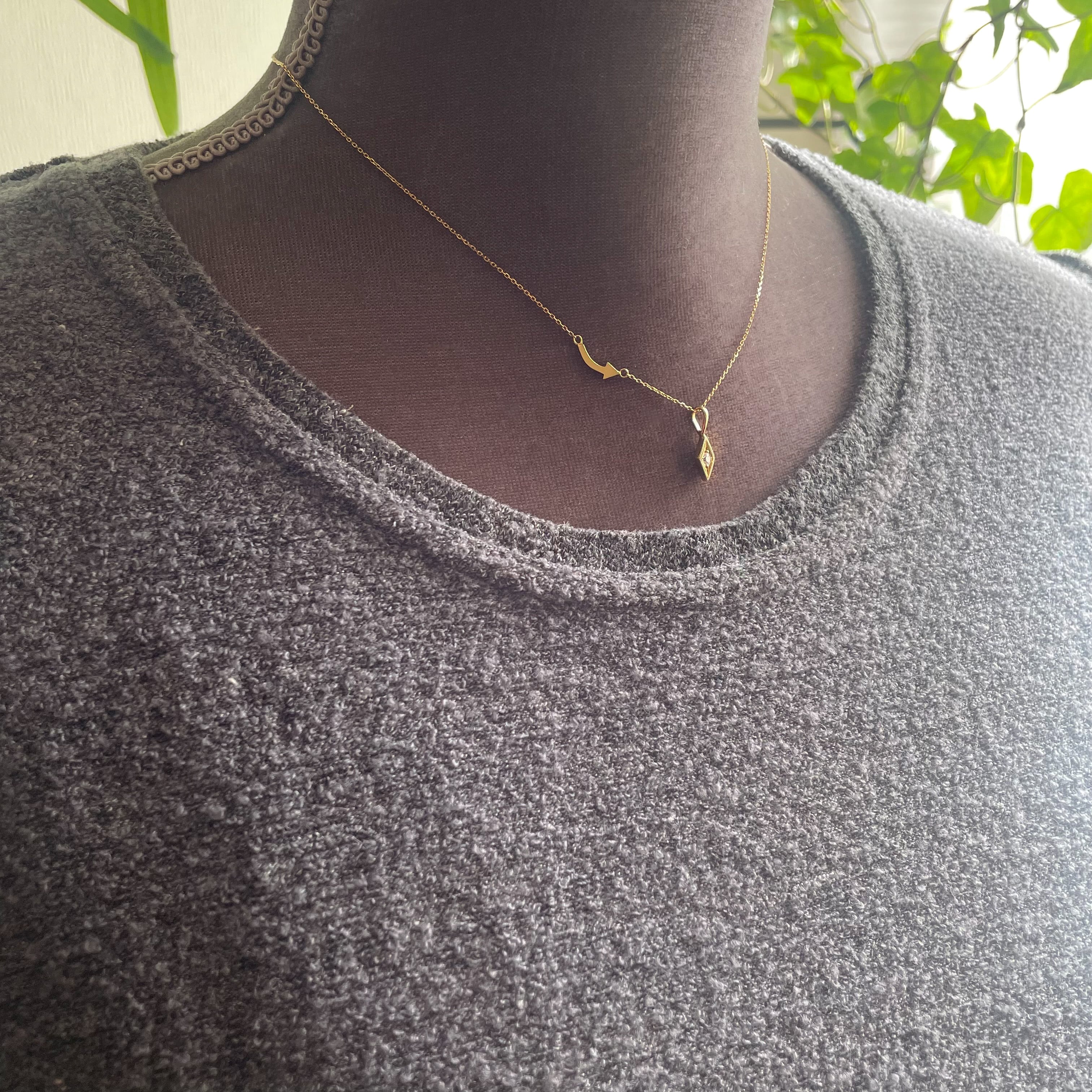 クアラントット チャームＭ 18Kネックレス ダイヤモンドチャーム付き 新品 楽天市場】k18 ゴールド ネックレス ペンダントトップ イニシャル