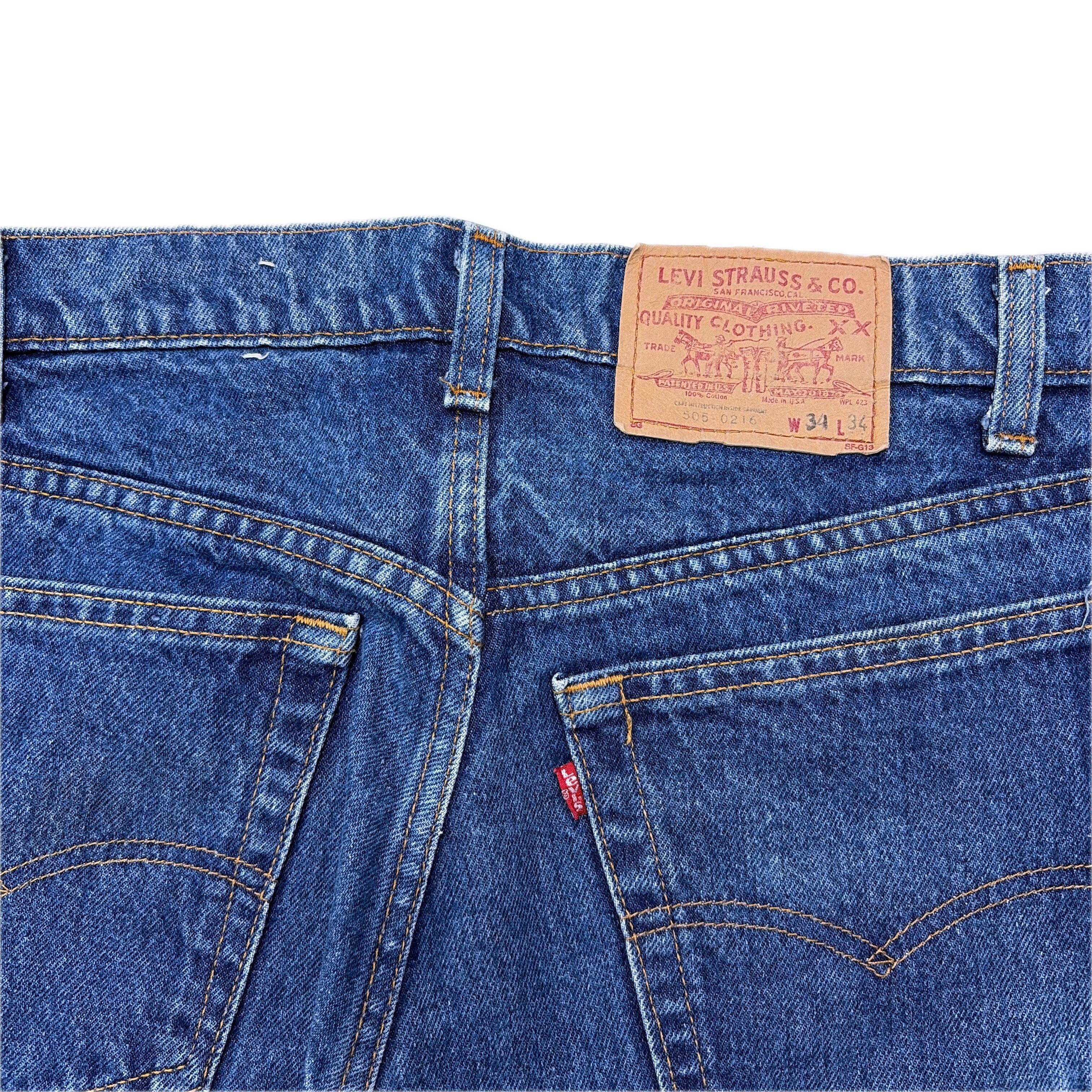 80s LEVIS リーバイス 505 USA製 デニム パンツ テーパード ジーンズ