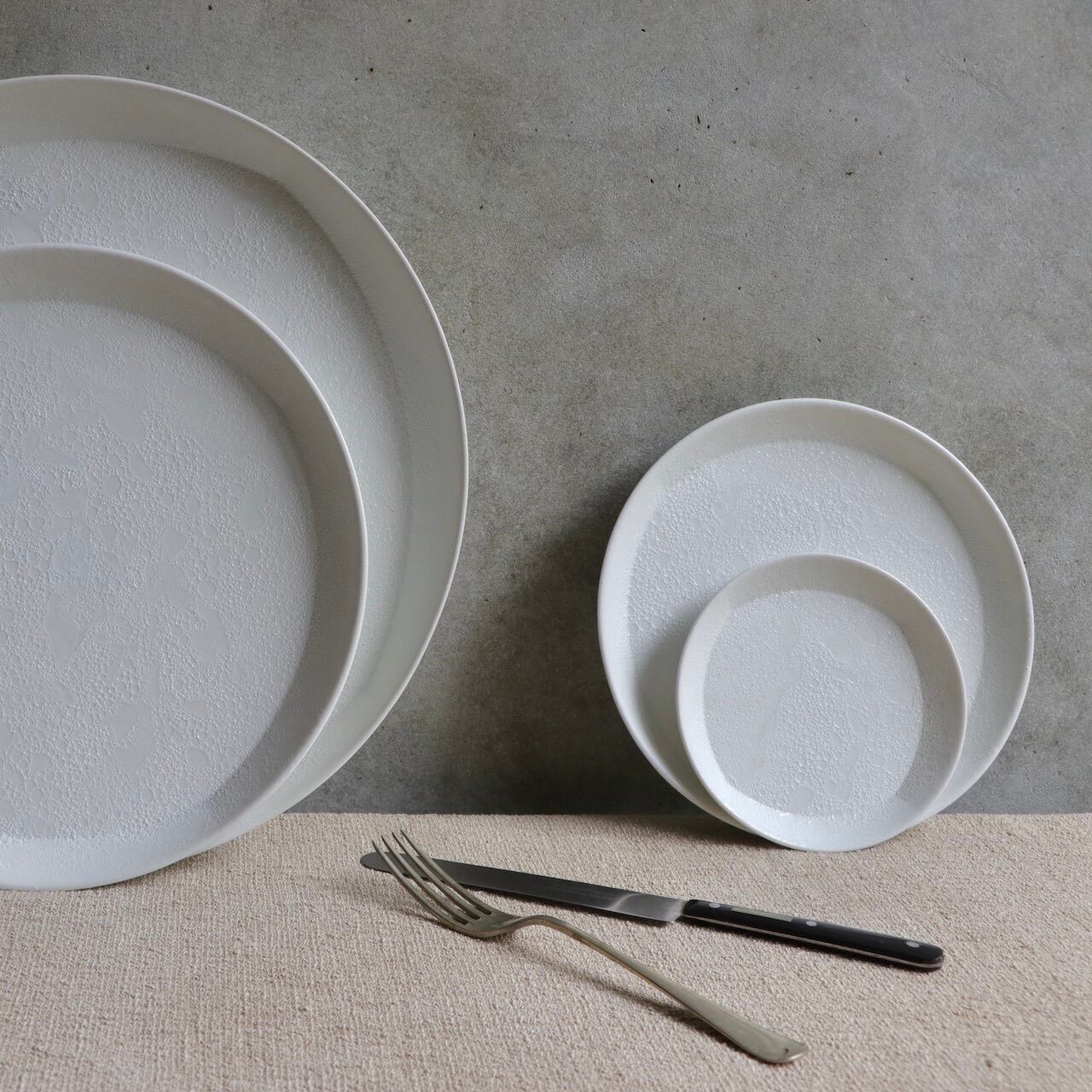 白泡 12cmプレート White foam 12cm plate | 吉右エ門製陶所 kichiemon