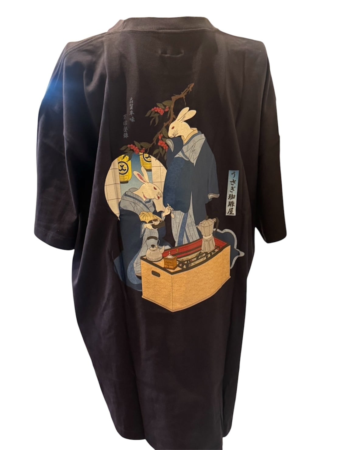 FR2 うさぎ珈琲屋 バックプリントTシャツ ネイビー XLサイズ | 古着屋