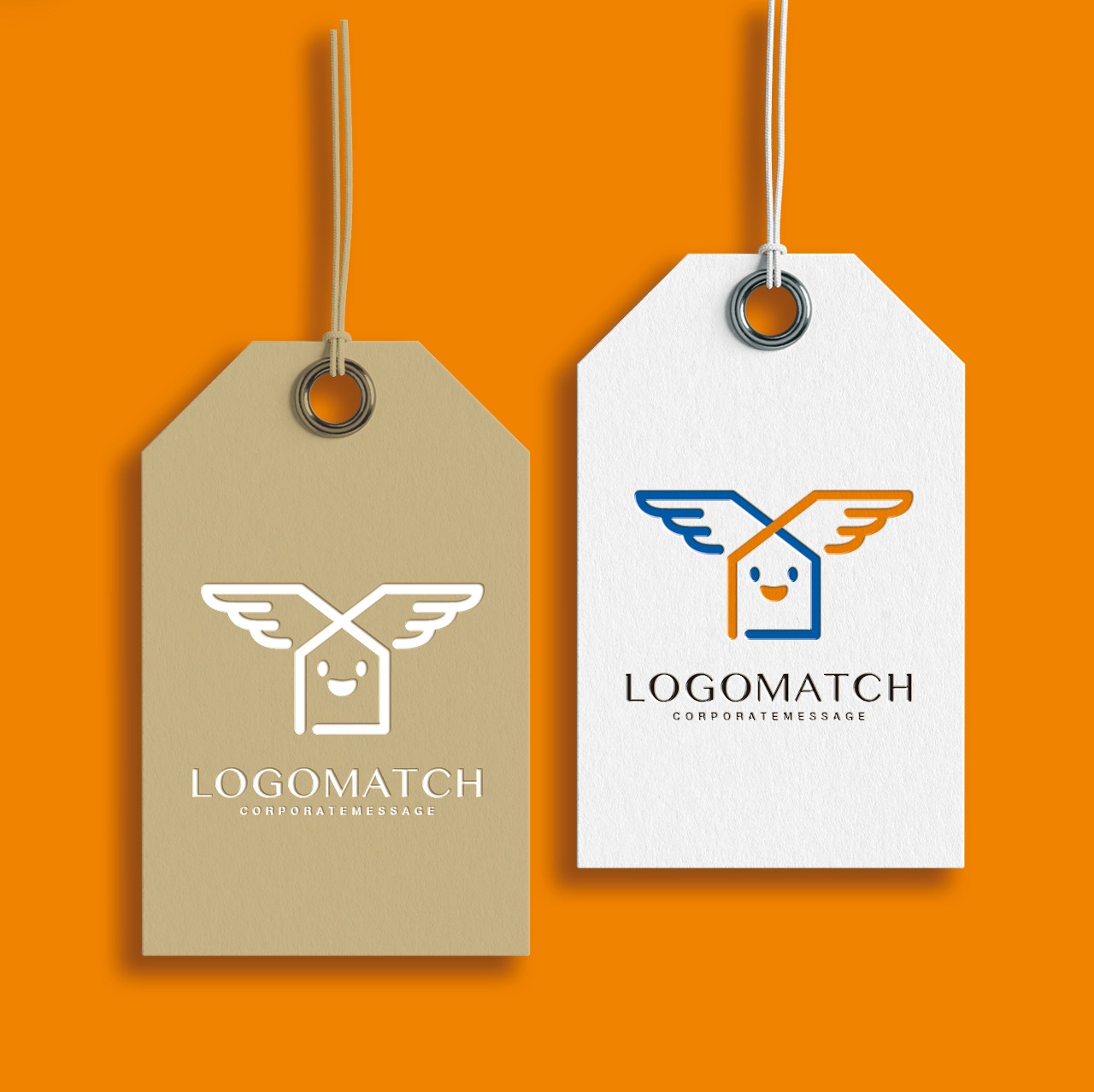 翼のある家のロゴ