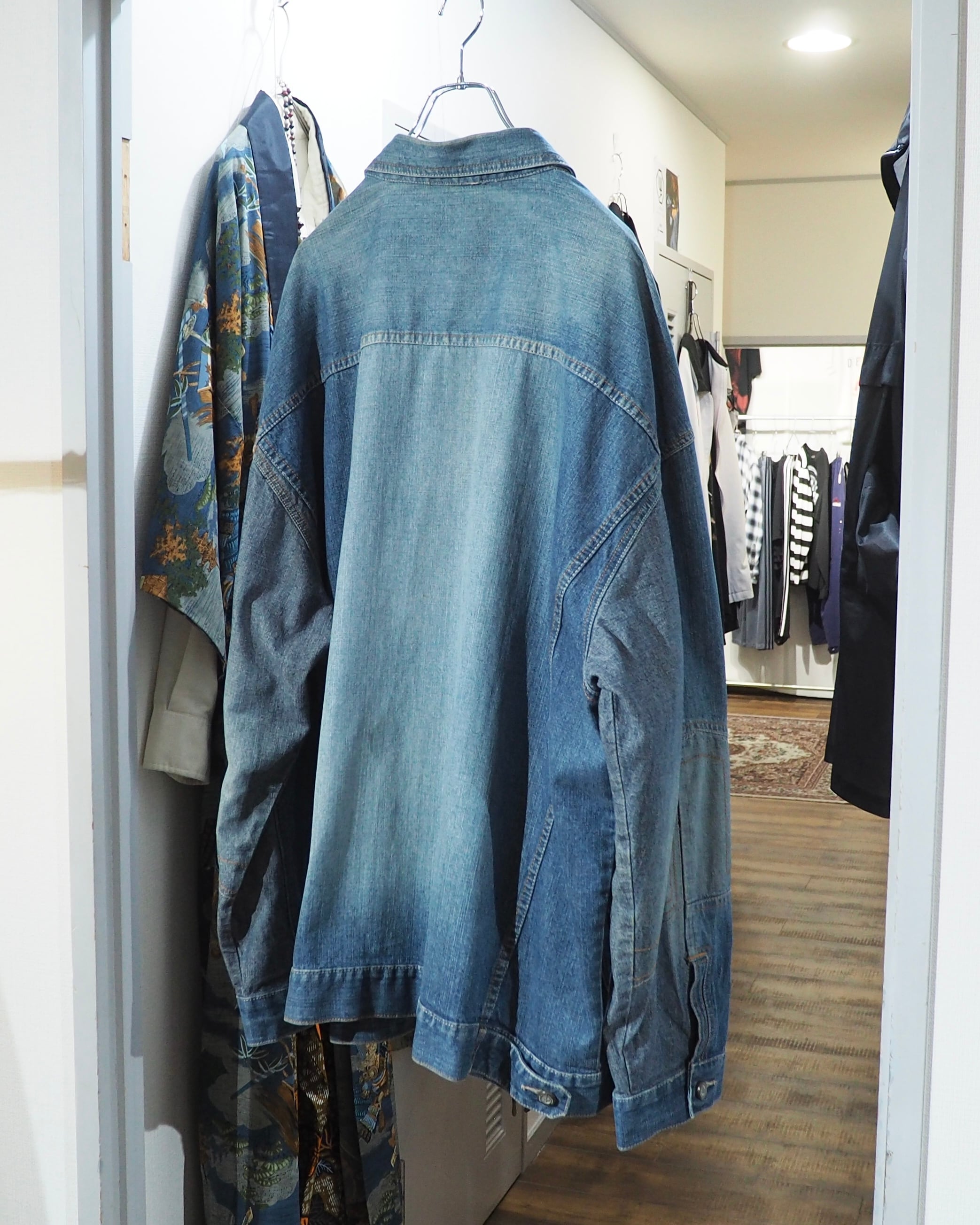 1990s " pellepelle " Special Rebuiling Over silhouette vintage Denim jacket