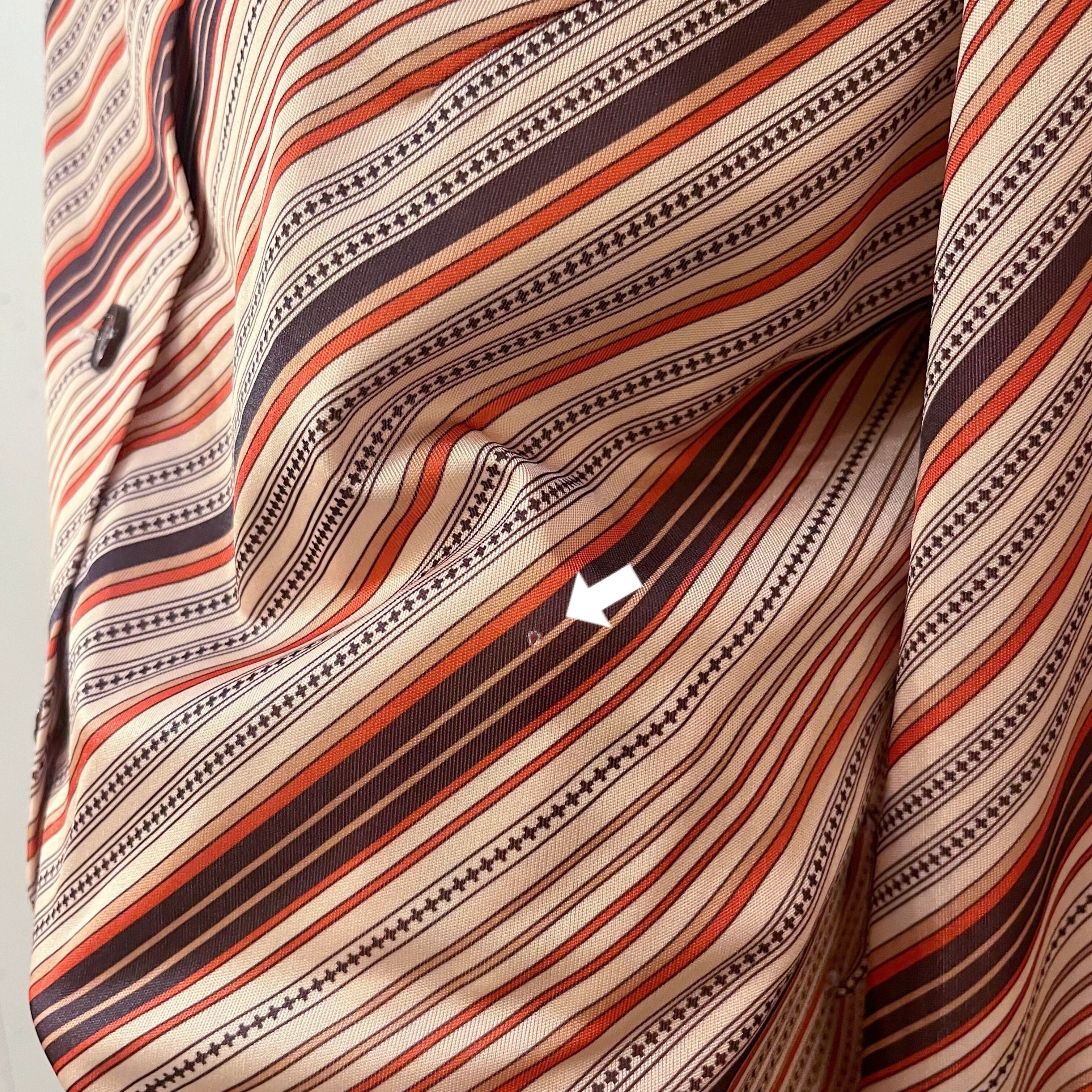 brown orange stripe one-piece