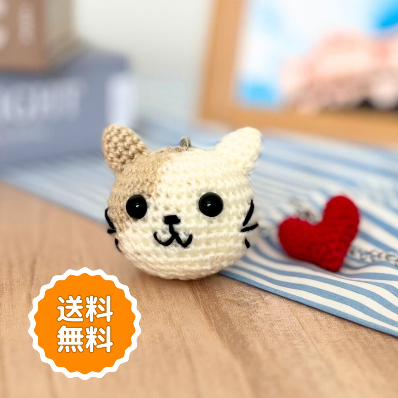 A42】バッグチャーム おしゃれ かわいい キーホルダー ふわふわ ねこ