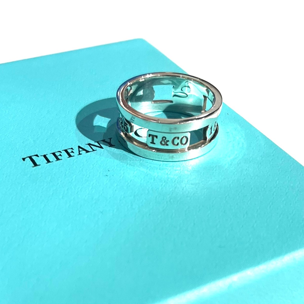 TIFFANY&CO.】1891 ティファニー1837カットアウトリング 19号／幅1cm 