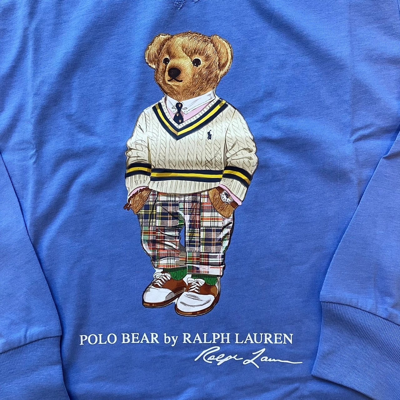 140 150 160 170 大人もOK 長袖 水色 ベアフーディT ラルフローレン  