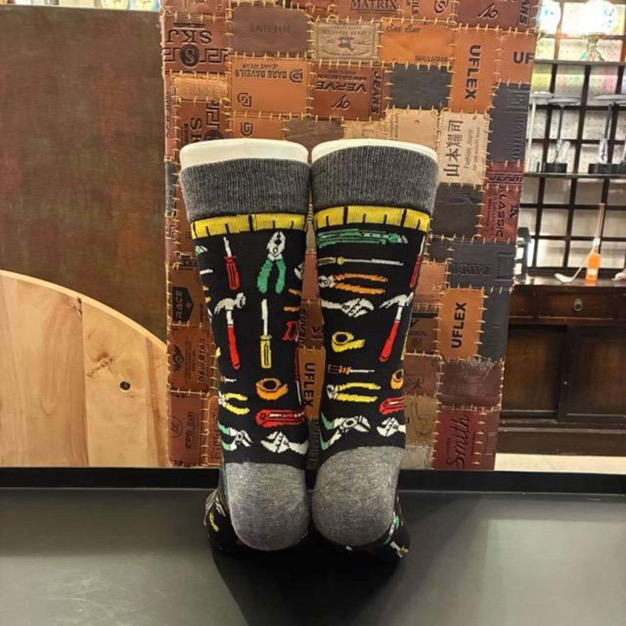 TOPANGA SOCKS Men's　Art Socks Tool　Black