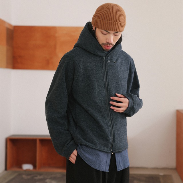 ソフトメルトン ジップフーディジャケット A2030