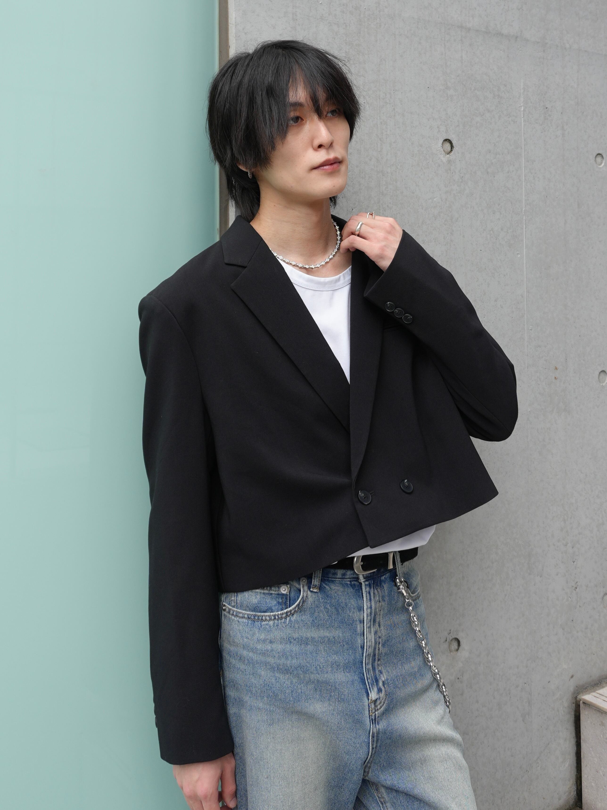 ALUDE SELECT】double breasted short jaket | 【ALUDE】韓国メンズ