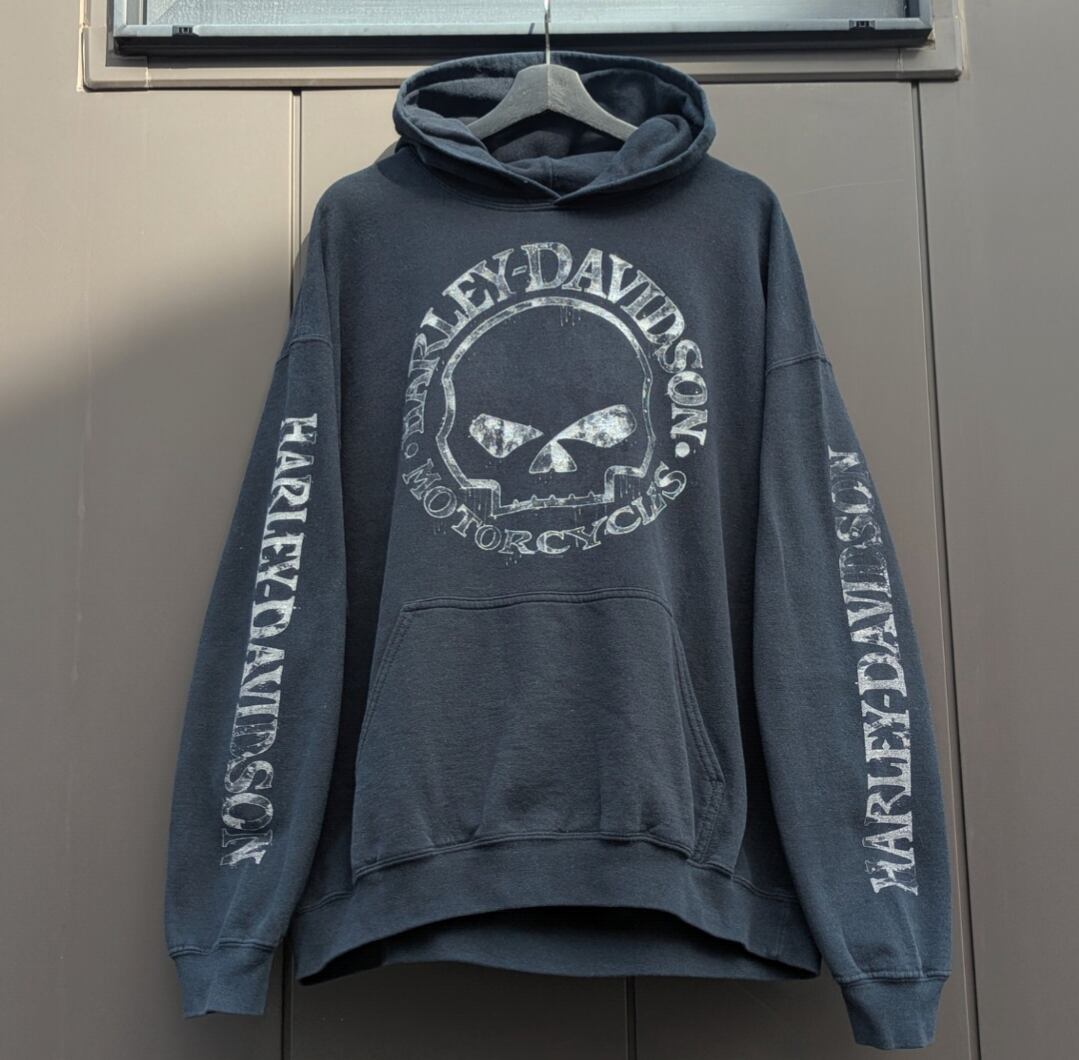 harley davidson skull print sweat foody 小岩店