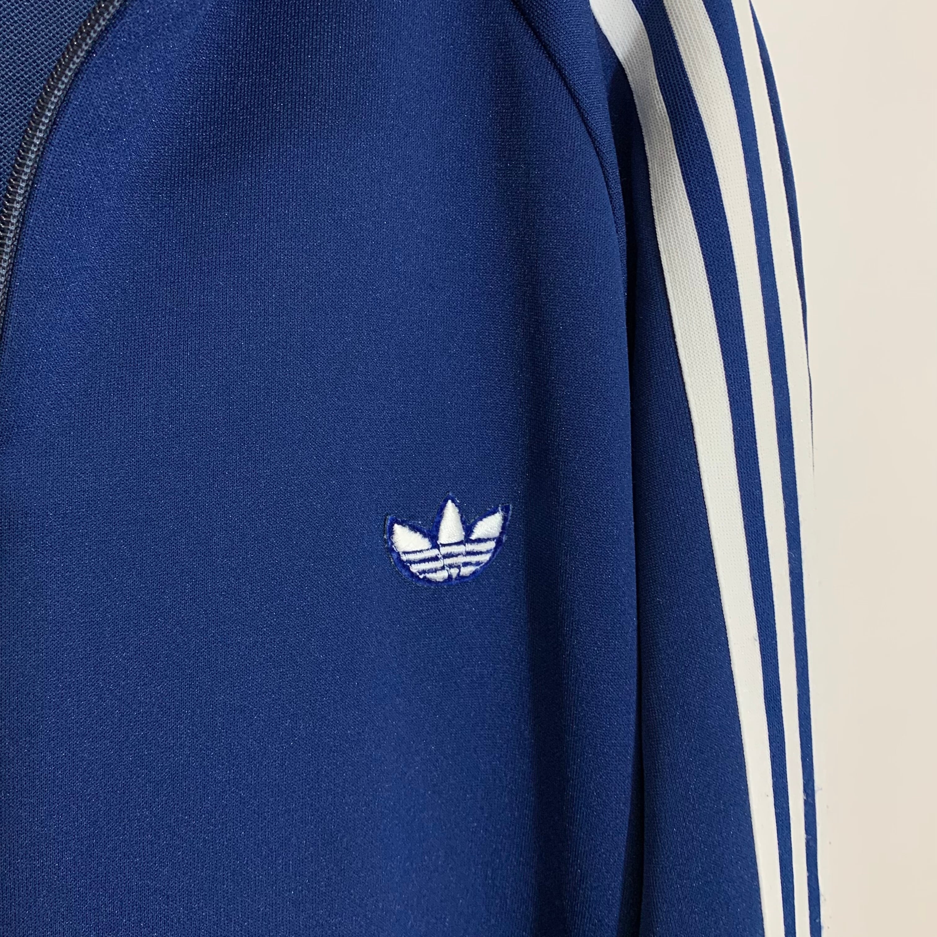 70s adidas トラックジャケット ジャージ デサント 5号 ネイビー