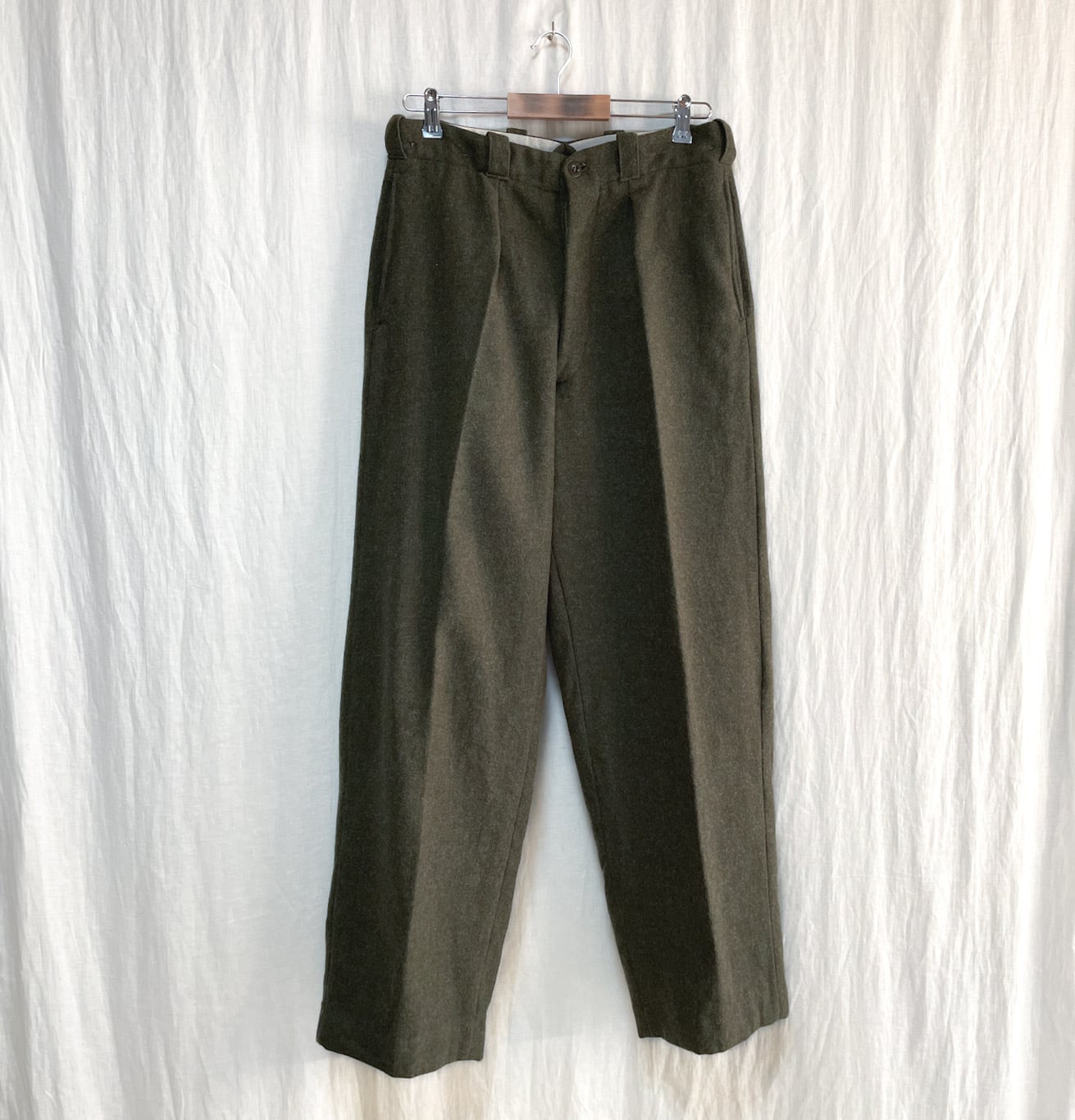 良品 50s ノルウェー軍 ウール ドレスパンツ タックパンツ W31 ユーロ ミリタリー | Bintan Vintage powered by  BASE