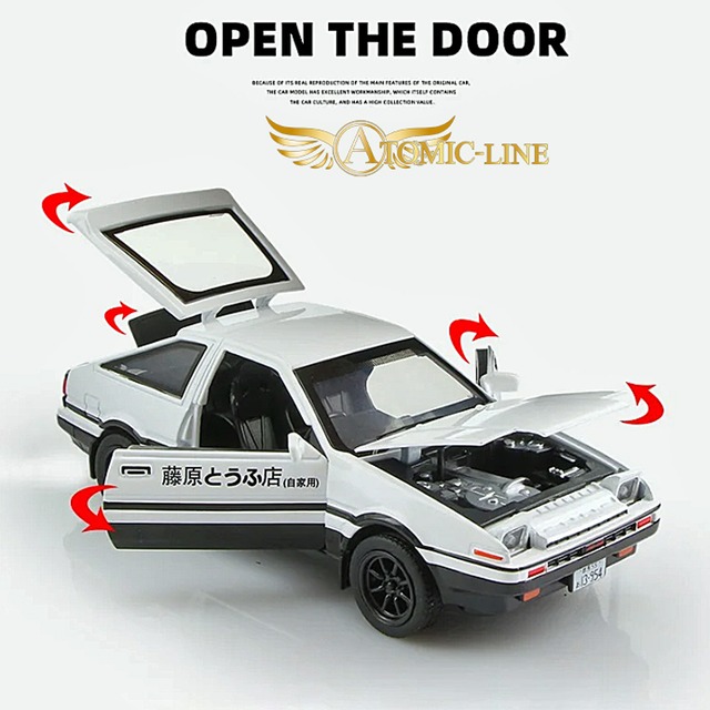 トヨタ AE86 SPRINTER トレノ 1/32 全2色 ミニカー 合金モデル ライト点灯 エンジンサウンド 合金モデル 模型 イニシャルD