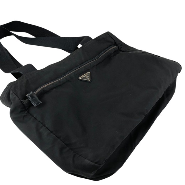 PRADA プラダ ハンドバッグ ブラック トライアングルロゴ ナイロン トートバッグ vintage ヴィンテージ オールド ztj777