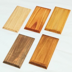 5枚セット 木製(ひのき) ディスプレイベース (160×80mm長方形) カラー選択可