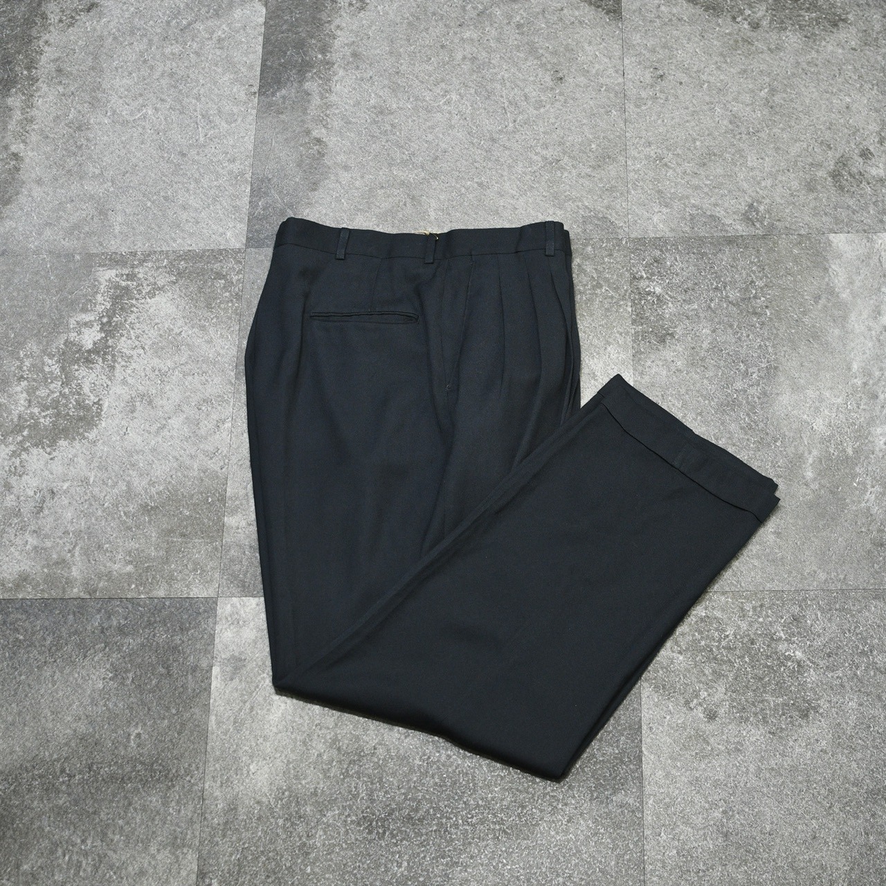 HAGGAR black label rayon blend 3tuck wide slacks