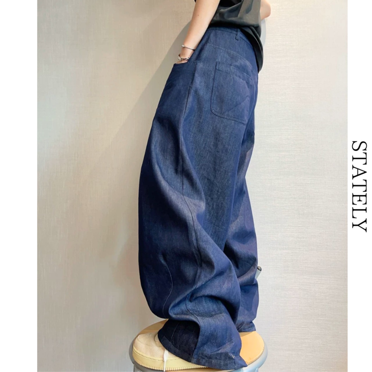 Flow Tuck ワイドデニムパンツ_B76・画像8