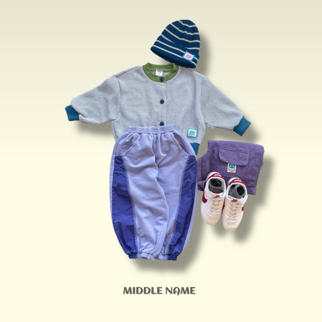 《送料無料》予約:切り替え配色パンツ【MIDDLENAME】