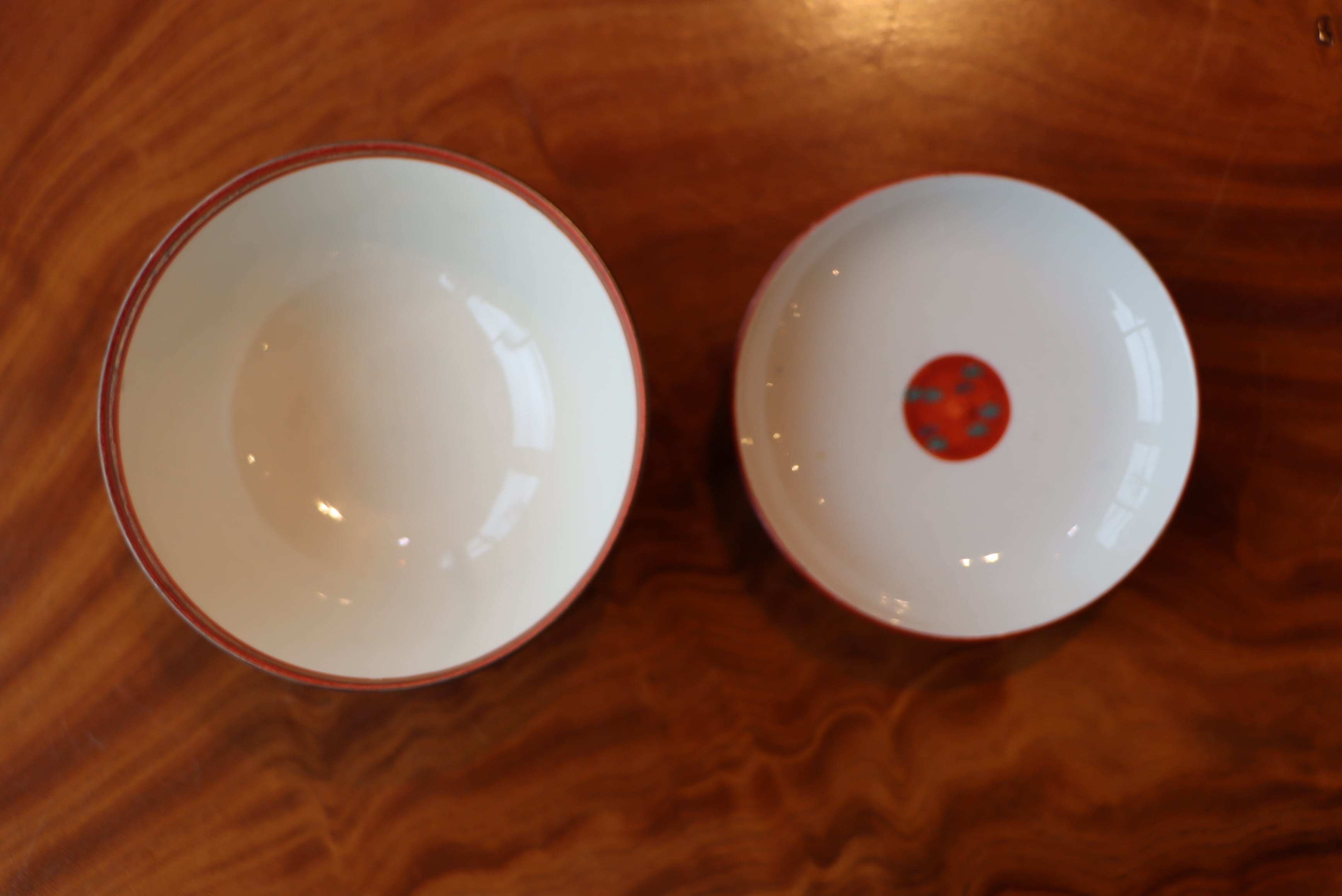 蓋茶碗 九谷焼 赤絵 人物扇面文 通りもの | (有)新原美術
